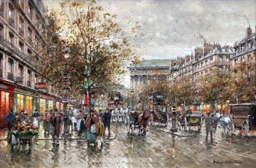 antoine blanchard boulevard de la madeleine Parisian Oil Paintings